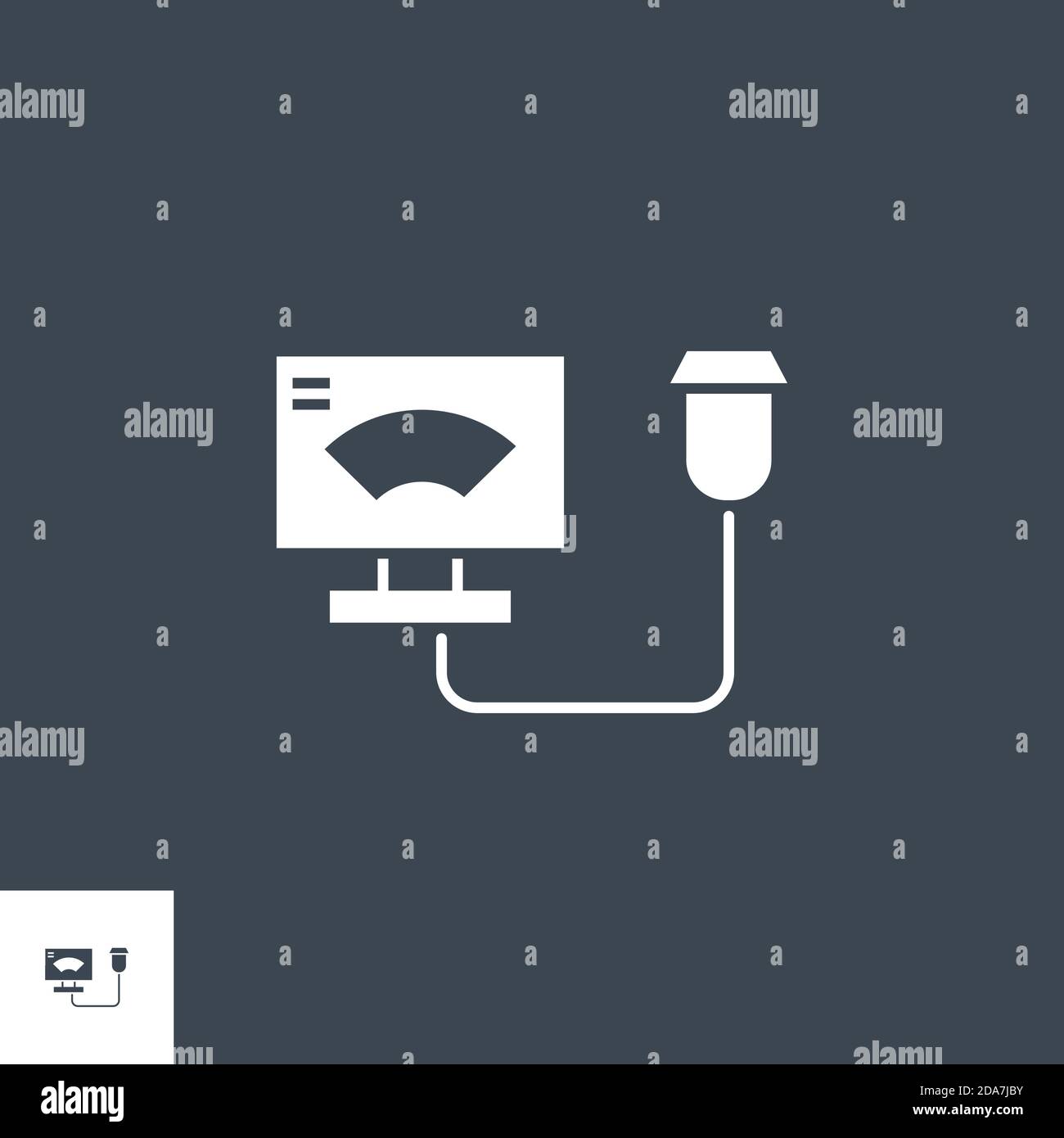 Ultrasound related vector glyph icon. Stock Vector