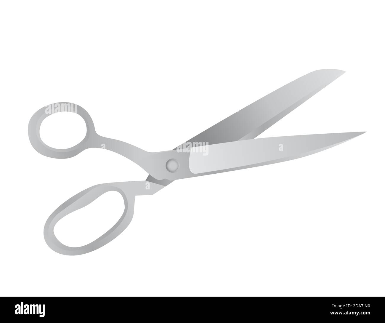 Steel Scissors Icon Isotared on White Background. Vector Illustration Stock Vector