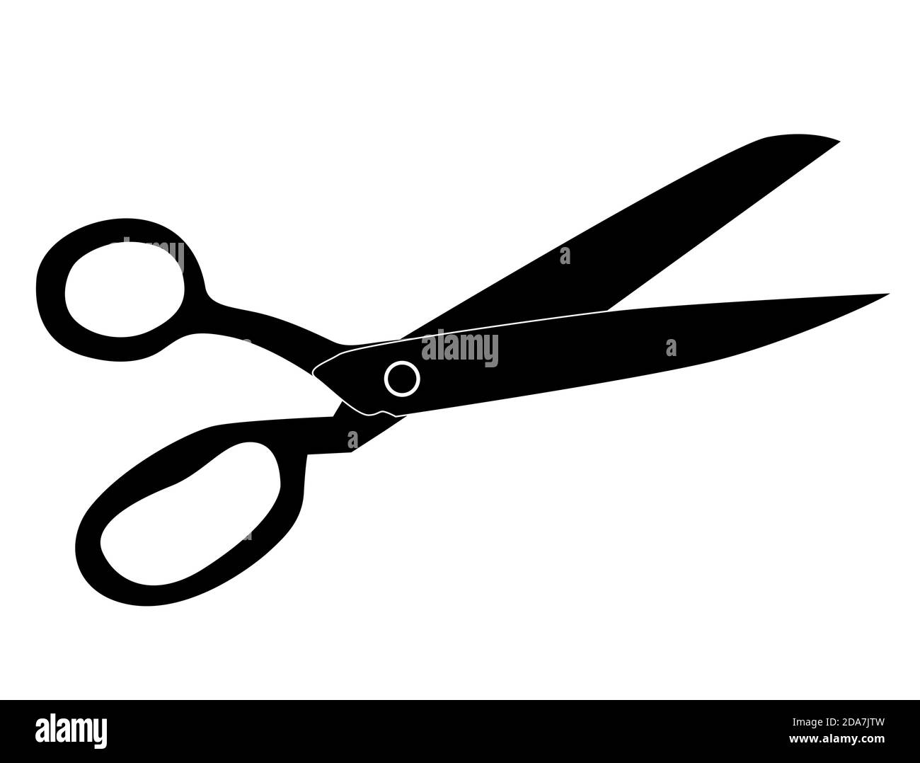 Scissors silhouette Icon Isotared on White Background. Vector Illustration Stock Vector