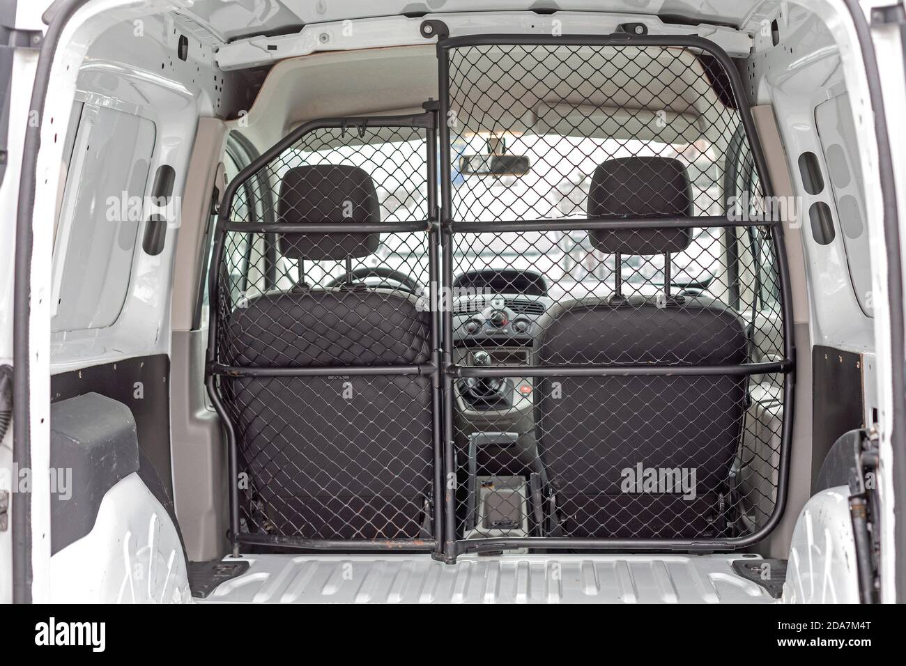 Cargo Van Partition Divider Bulkhead Wire Protection Stock Photo Alamy