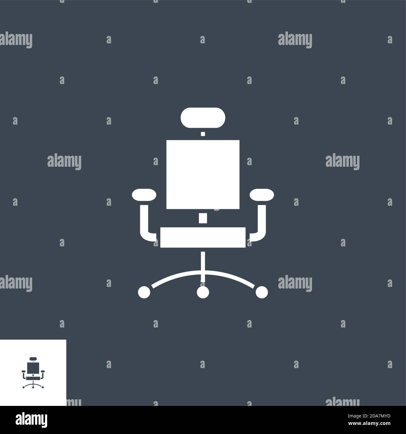 Office Chair related vector glyph icon. Stock Vector