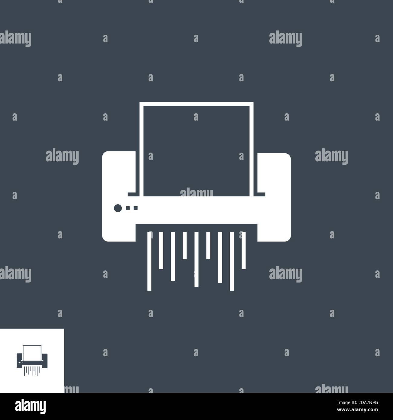 Paper Shredder related vector glyph icon. Stock Vector