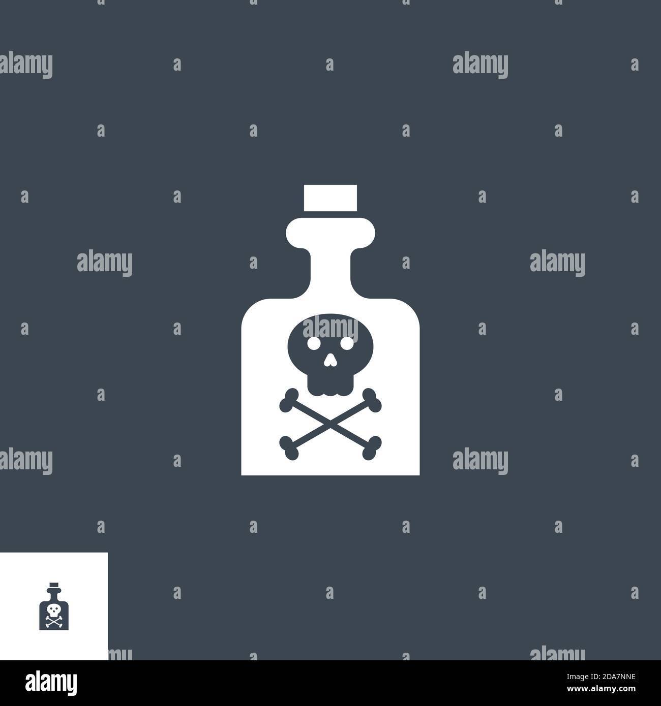 Poison related vector glyph icon. Stock Vector