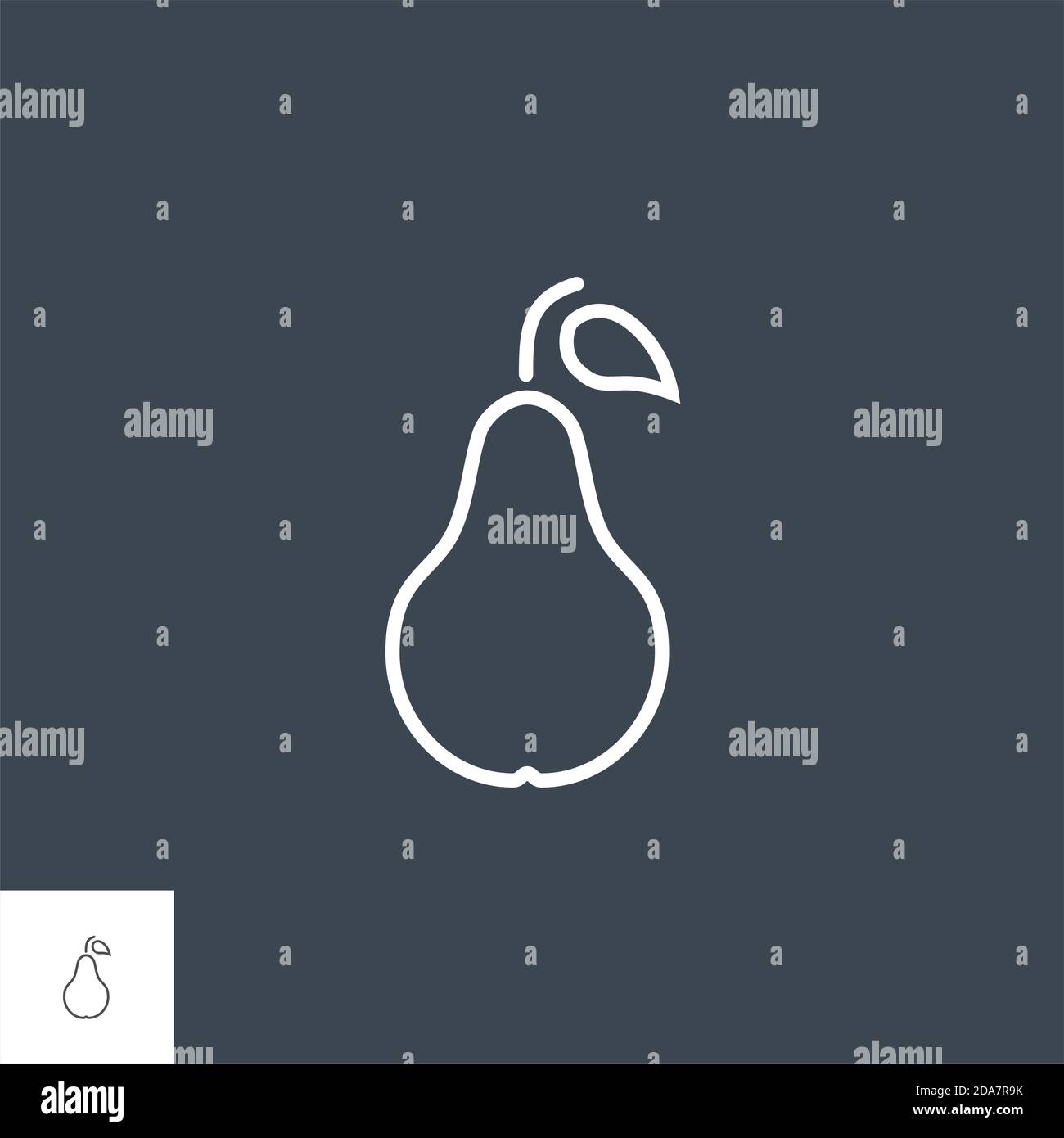 Pear icon in thin hi-res stock photography and images - Alamy