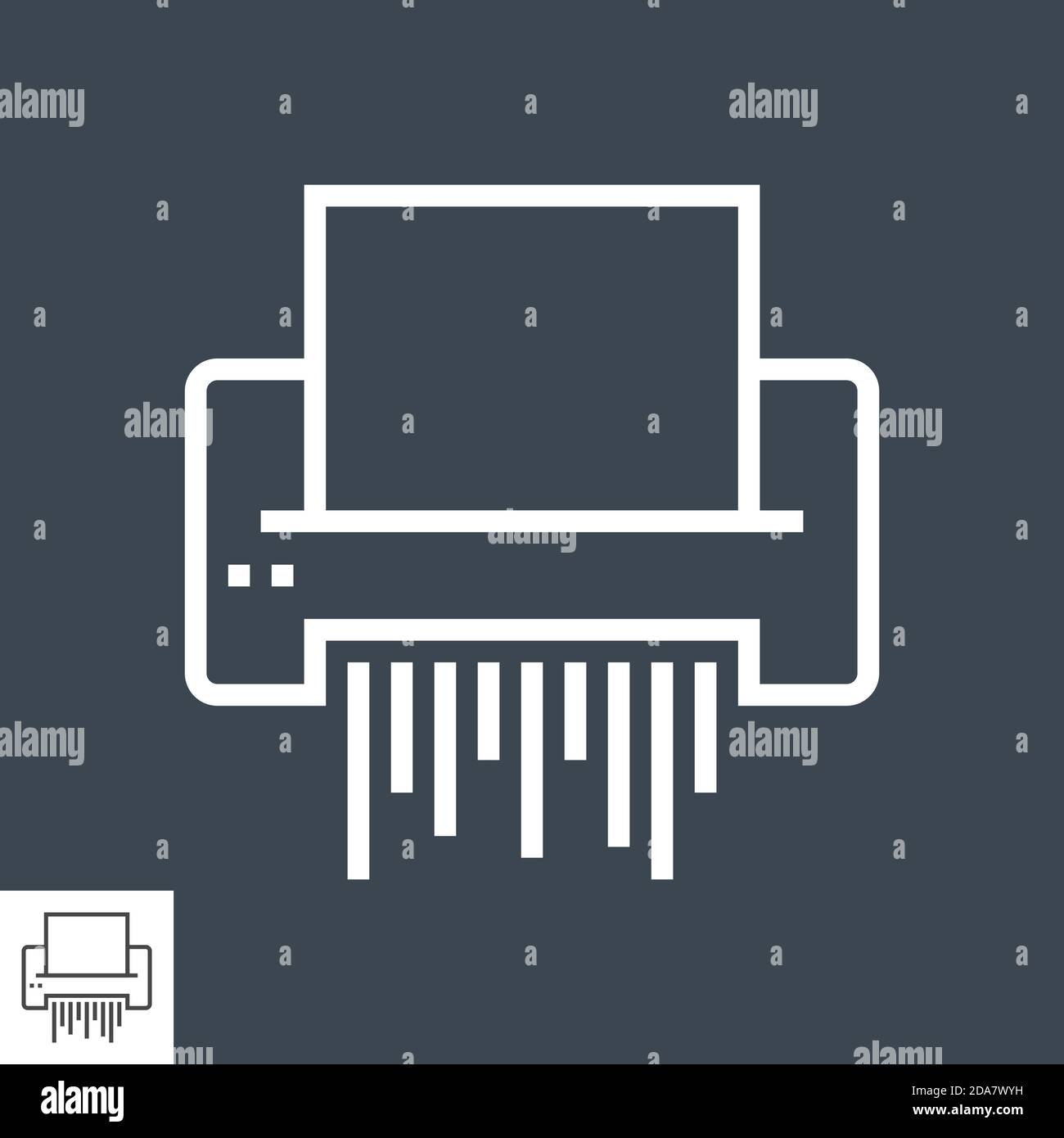 Paper Shredder Line Icon Stock Vector Image & Art - Alamy