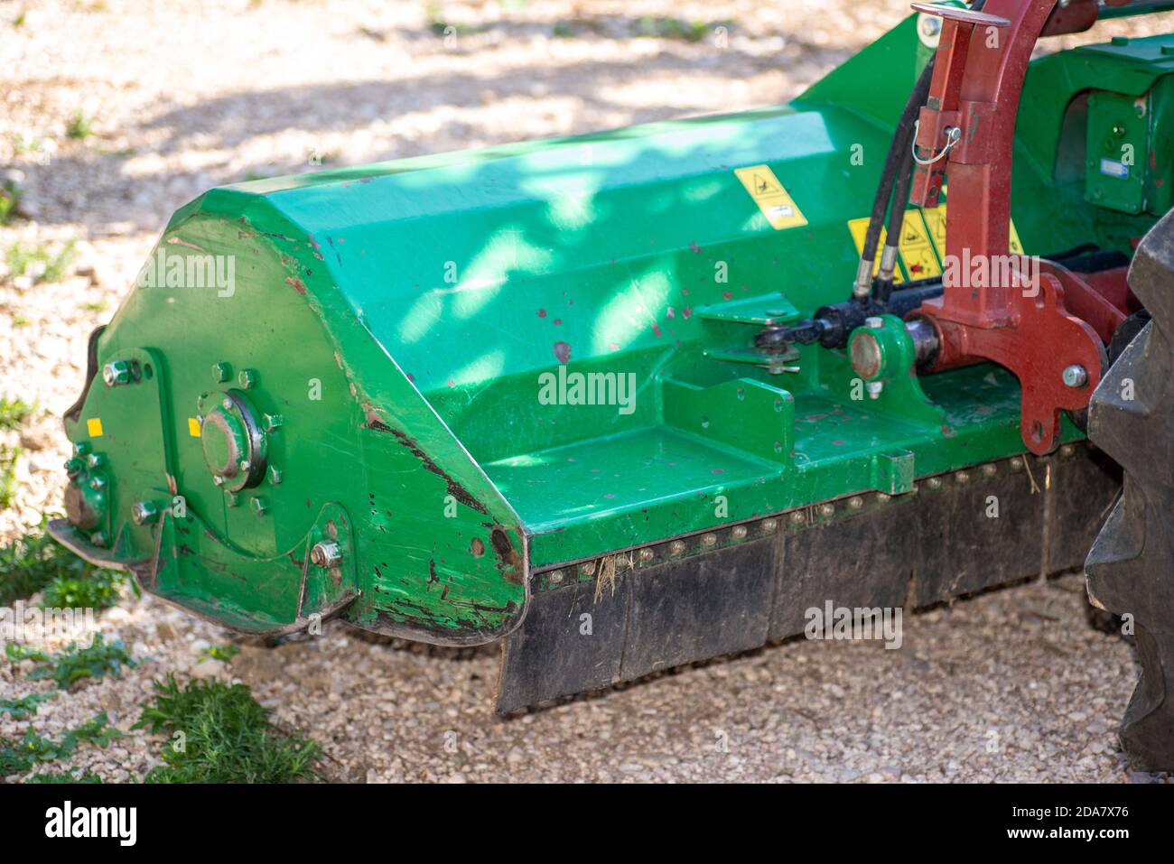 terni, italy may 24 2020:stalk chopper for tractor, 2 meters wide Stock Photo