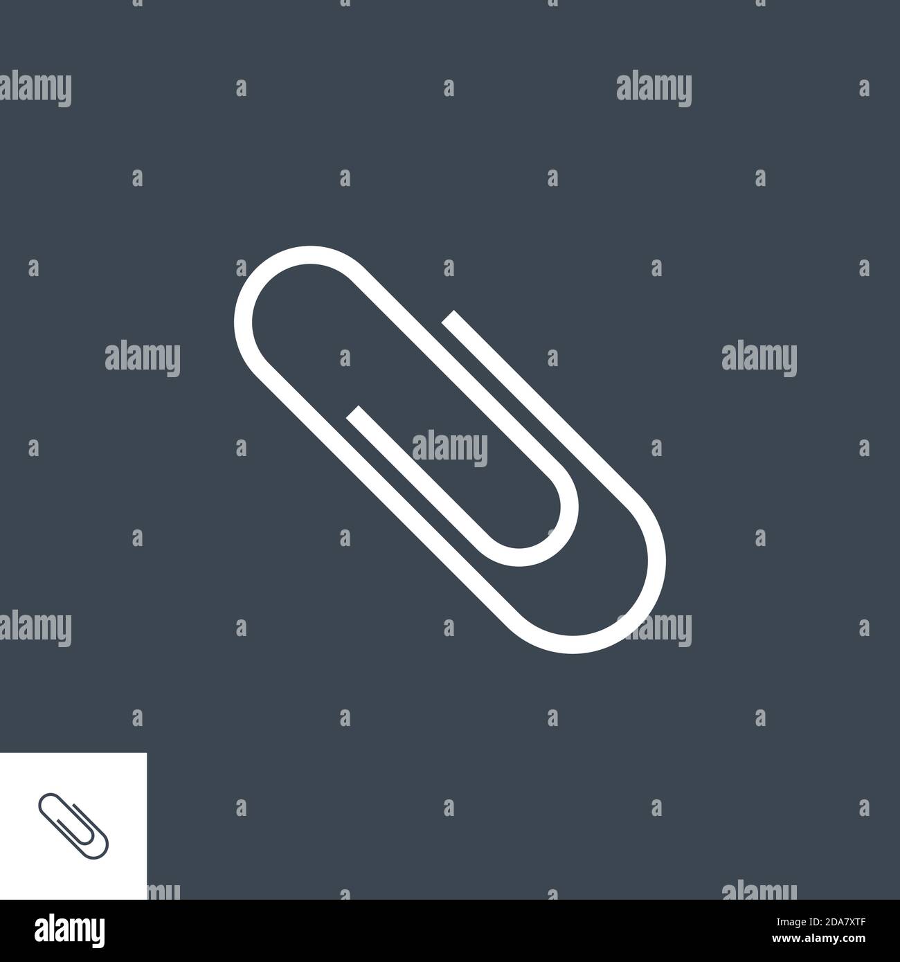 Paper Clip Thin Line Vector Icon Stock Vector