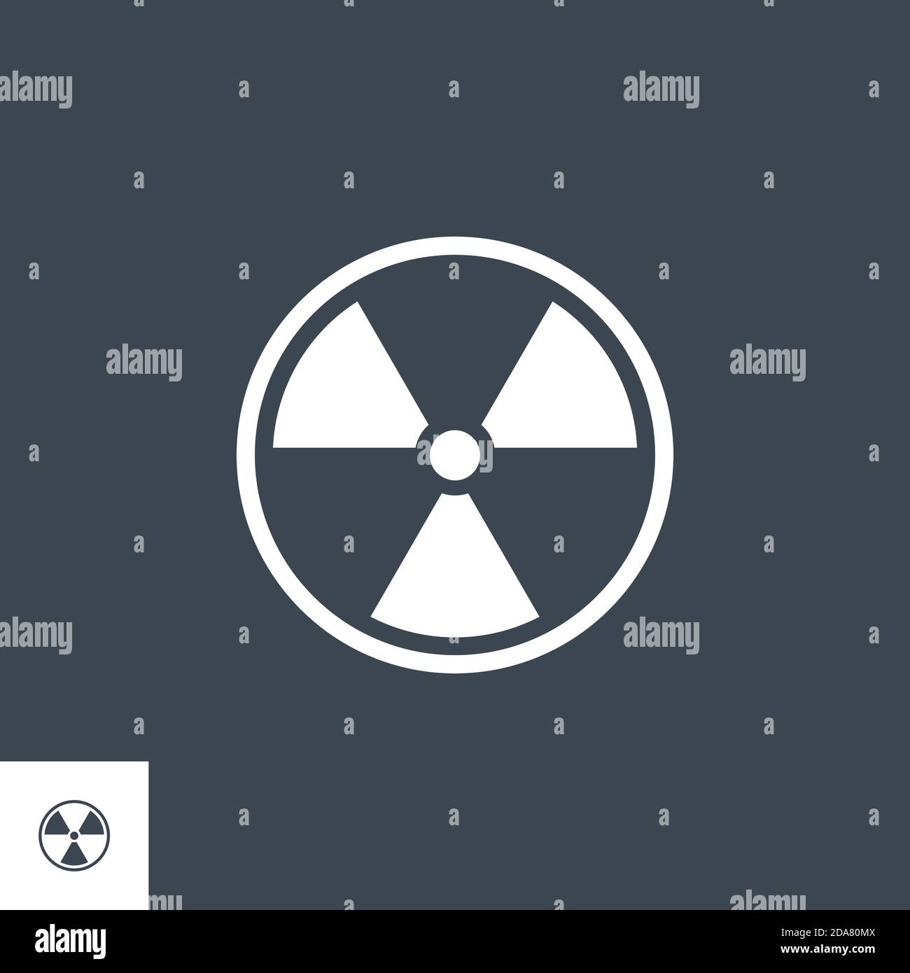 Radioactive related vector glyph icon. Stock Vector
