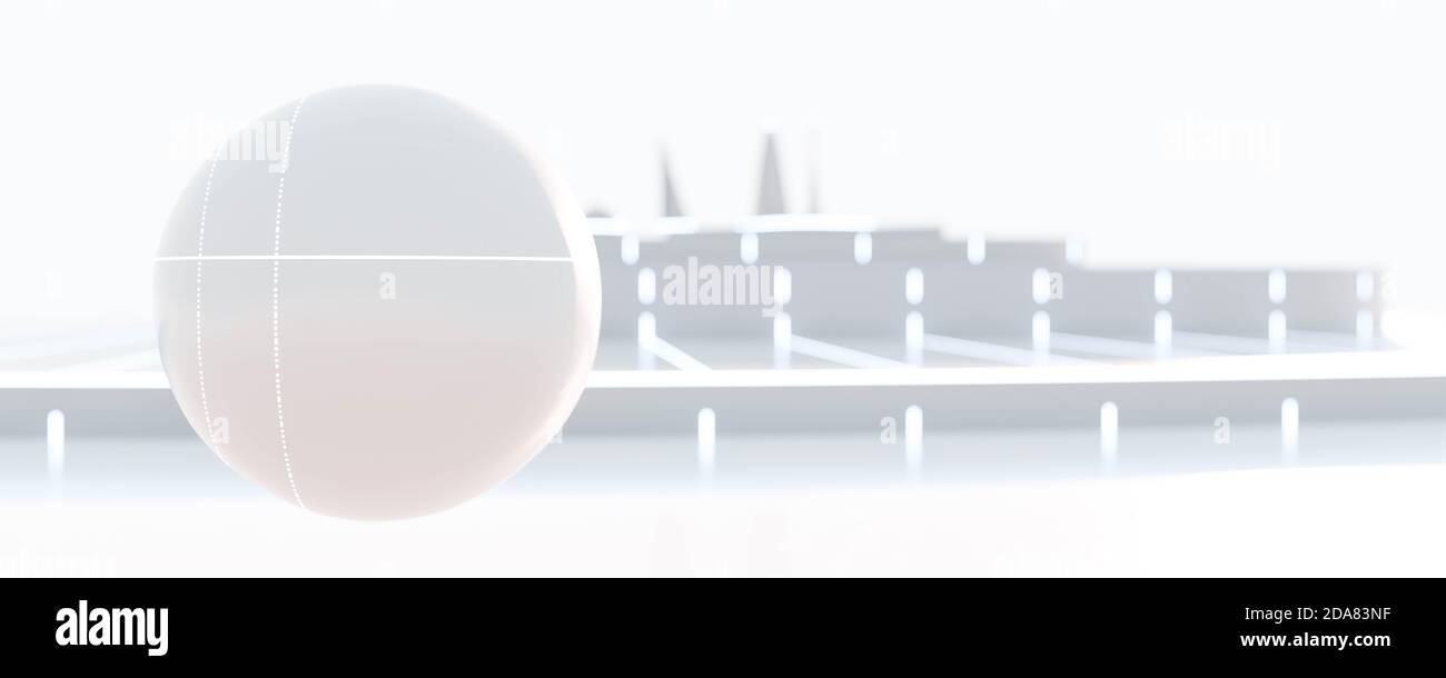 white abstract futuristic architecture background 3d render ...