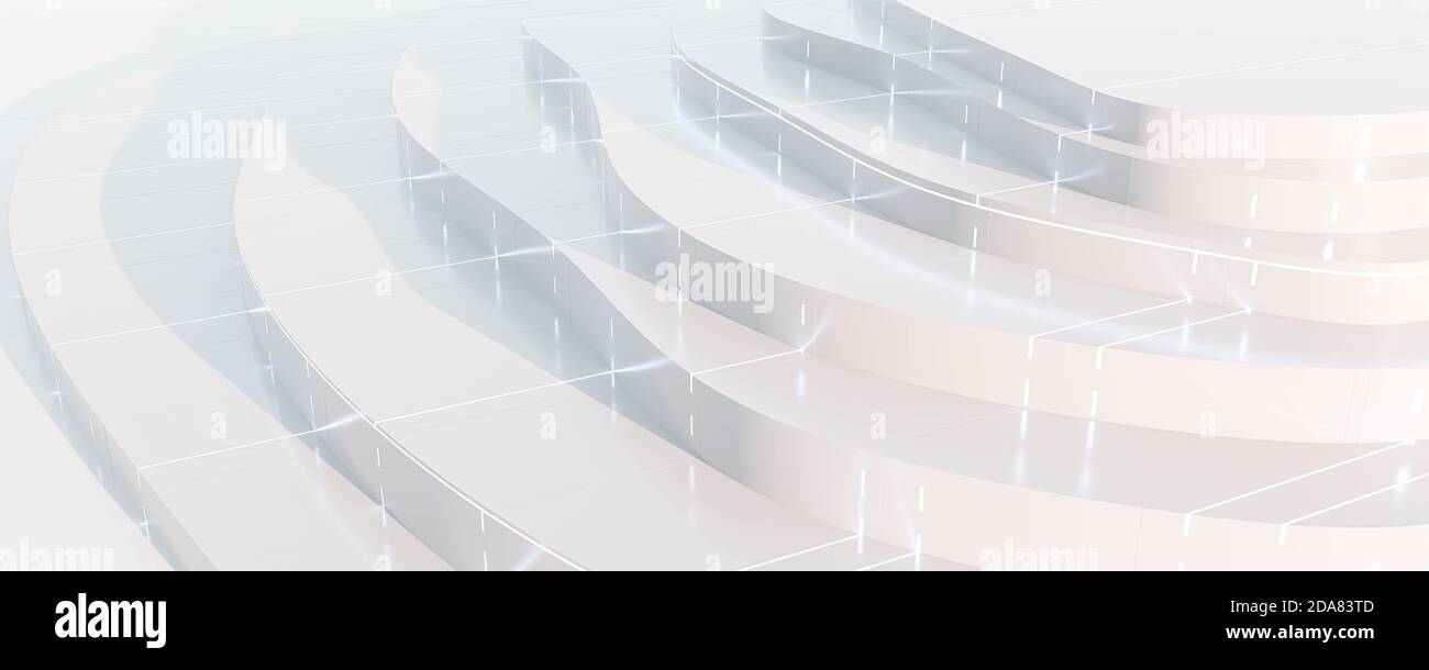 white abstract futuristic architecture background 3d render ...