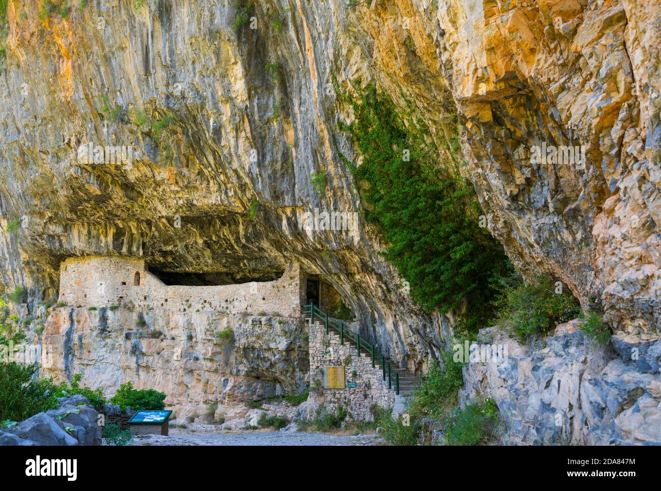 Hermitage of San Úrbez, Añisclo Canyon, Ordesa y Monte Perdido National Park, Huesca, Aragon, Spain, Europe Stock Photo