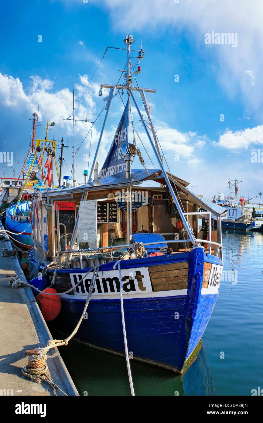 Harbour of Sassnitz, Ruegen Island, Baltic Sea, Mecklenburg-Western Pomerania, Germany, Europe Stock Photo