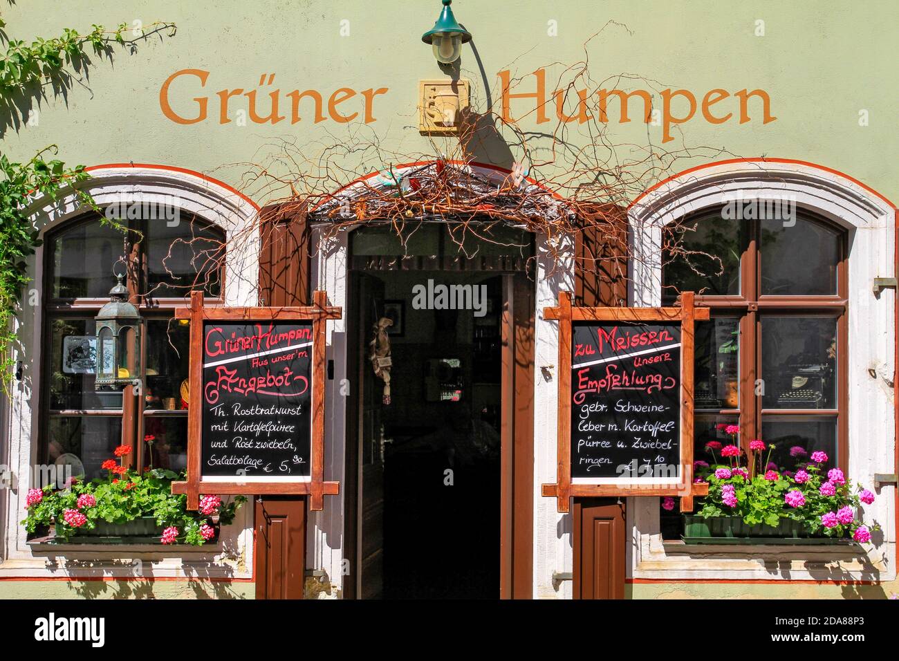 Inn Gasthaus Gruener Humpen, Meissen, Saxony, Germany, Europe Stock Photo