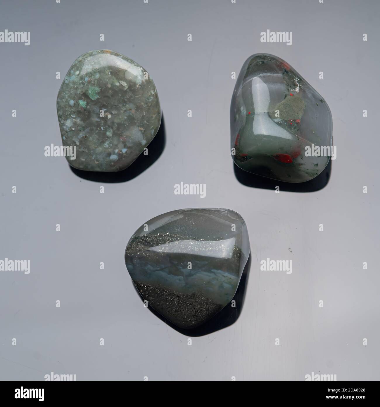 Natural mineral heliotrope on a gray background Stock Photo - Alamy