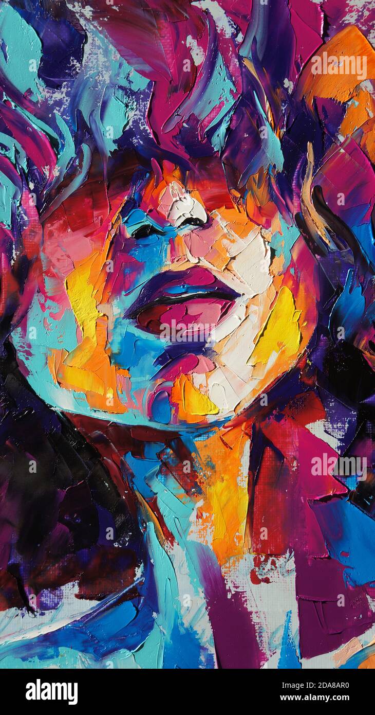 Woman face abstract painting hi-res stock photography and images - Alamy