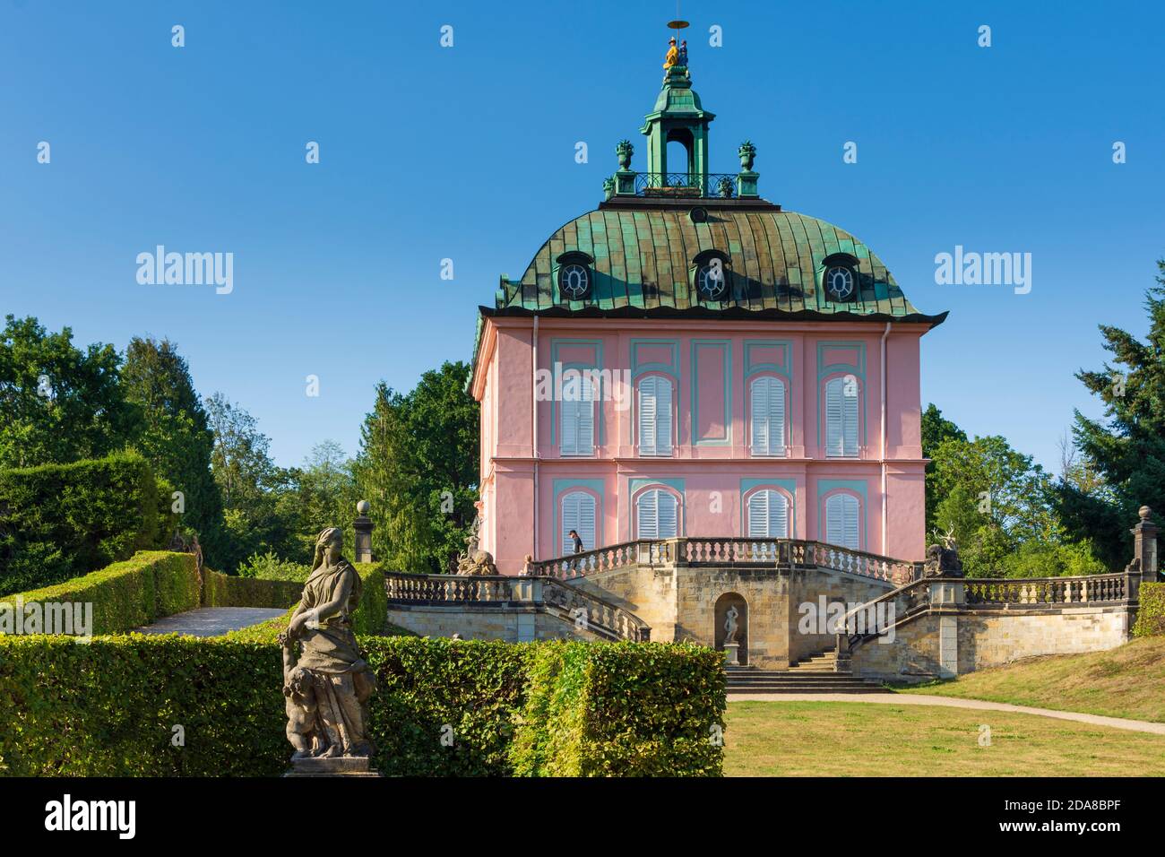 Moritzburg: Fasanenschlösschen (Pheasant castle), Moritzburger Teiche, Moritzburg Ponds, Sachsen, Saxony, Germany Stock Photo