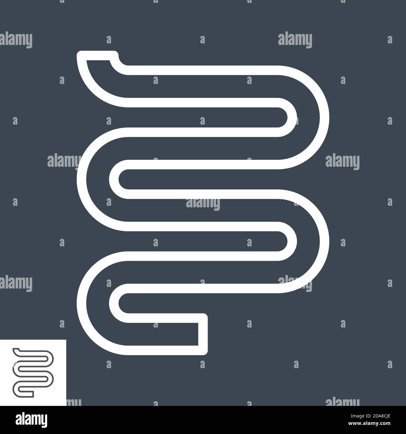 Heated towel line icon Stock Vector