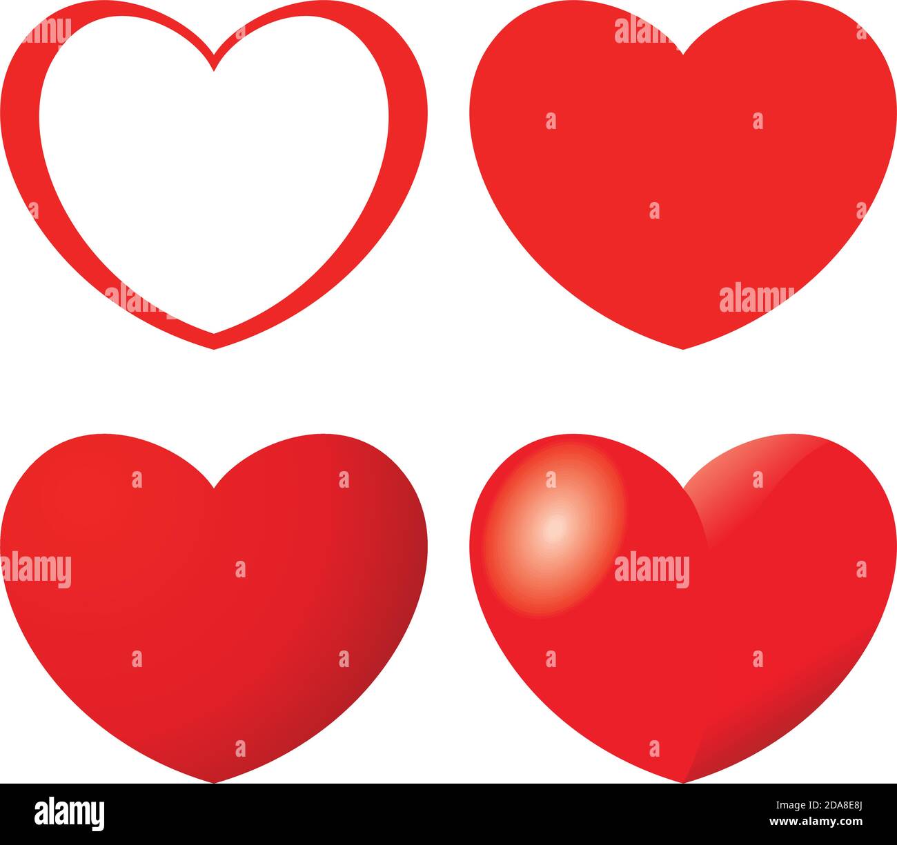 Heart, Symbol of Love and Valentine's Day. Flat Red Icon Isolated on ...