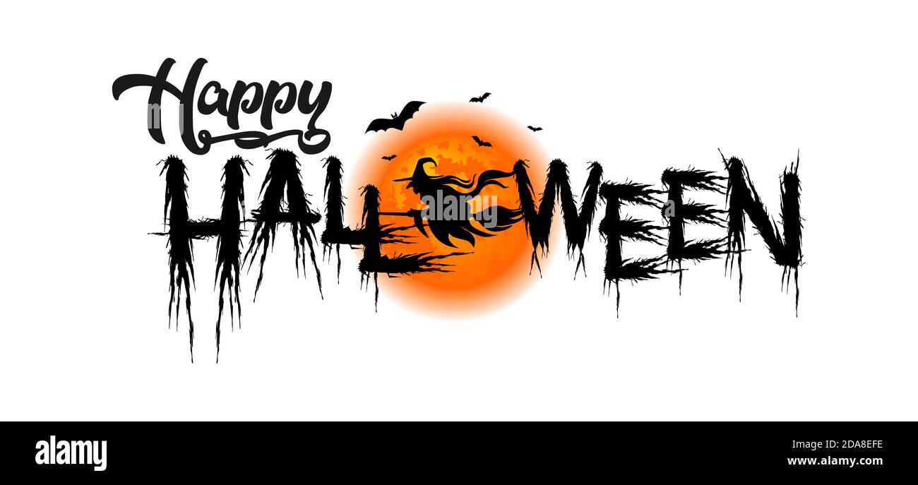 Cartoon Halloween witch girl flying on broom 5112986 Vector Art at