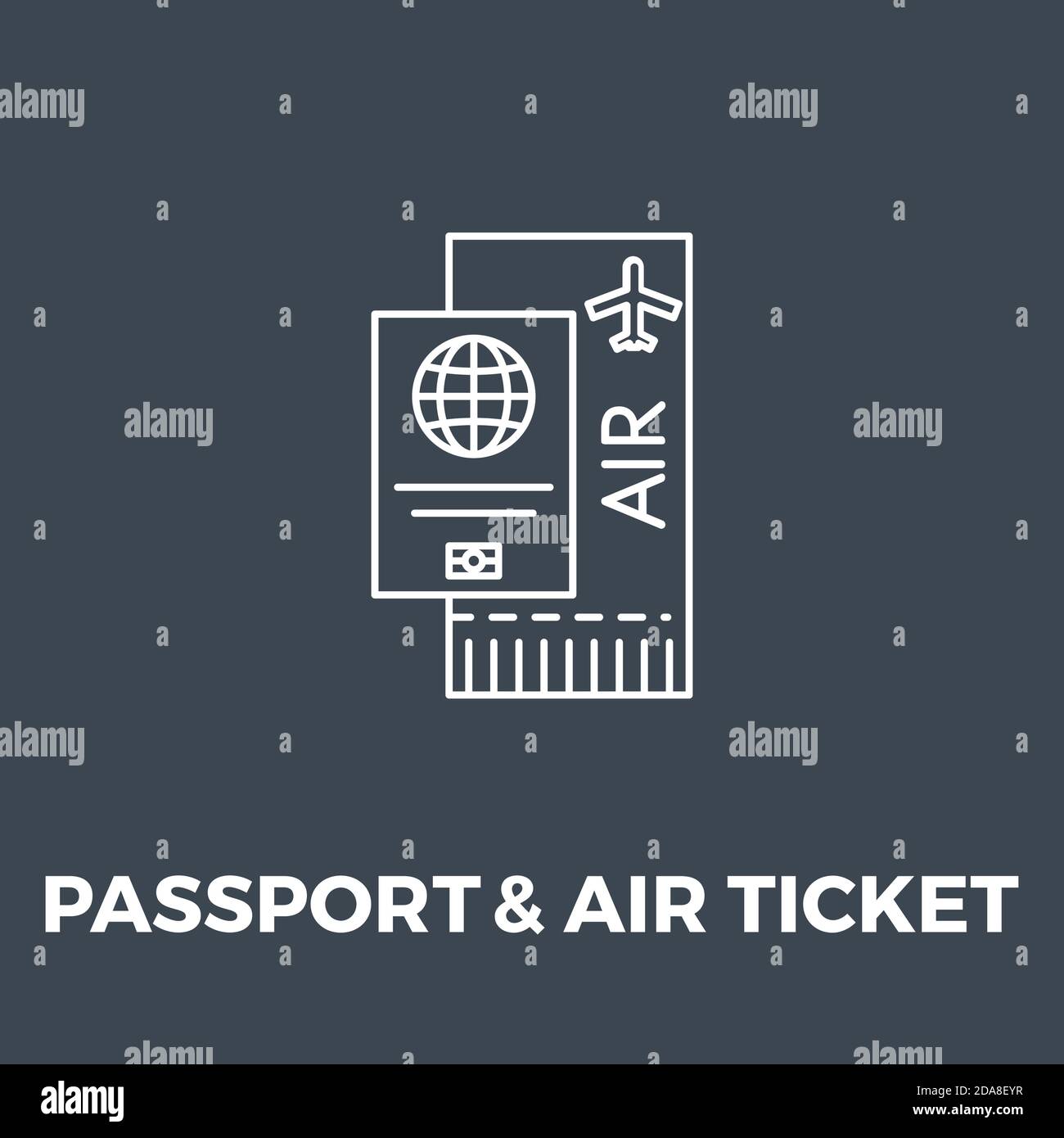 Passport and Ticket Icon Stock Vector Image & Art - Alamy