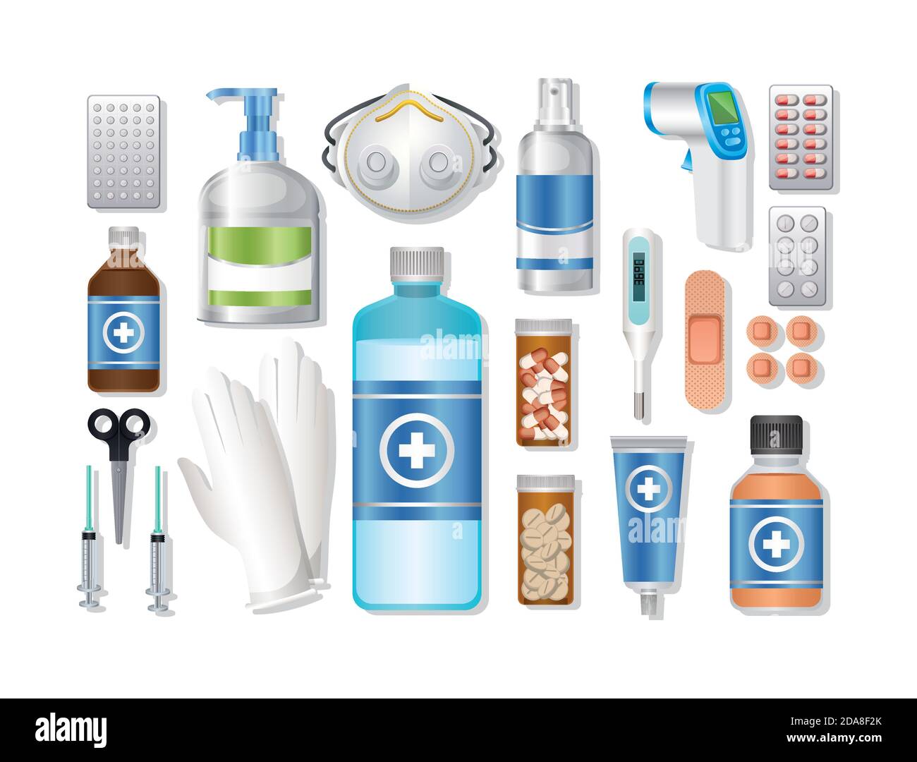 set of first AID icon on white background Stock Vector Image & Art - Alamy