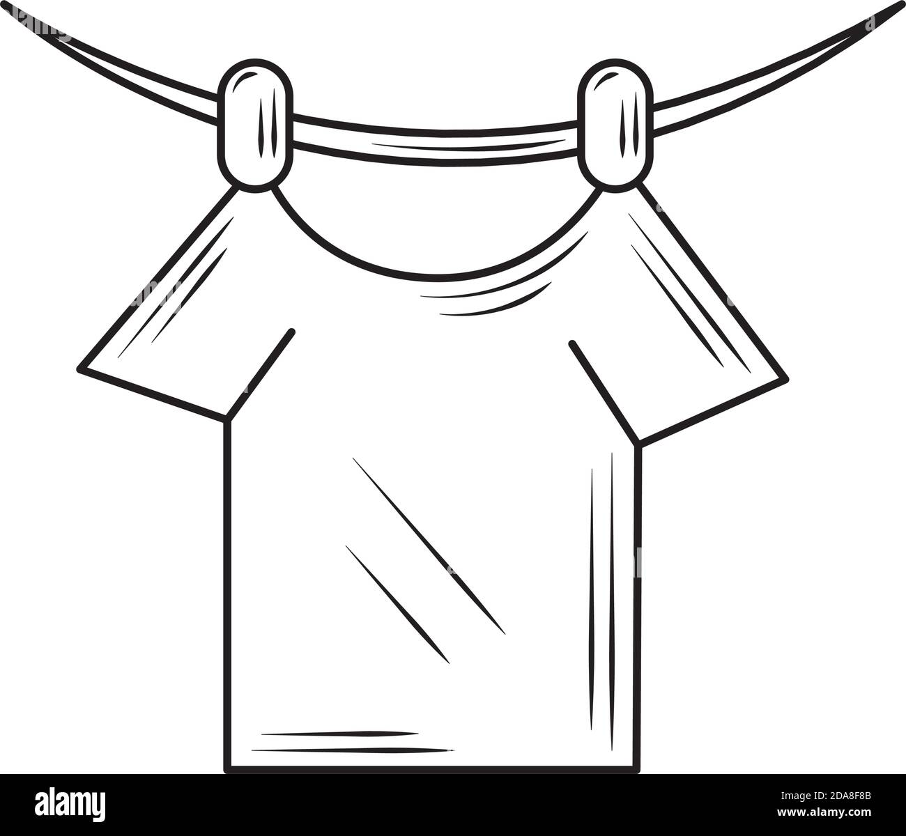 clothes line clip art black and white