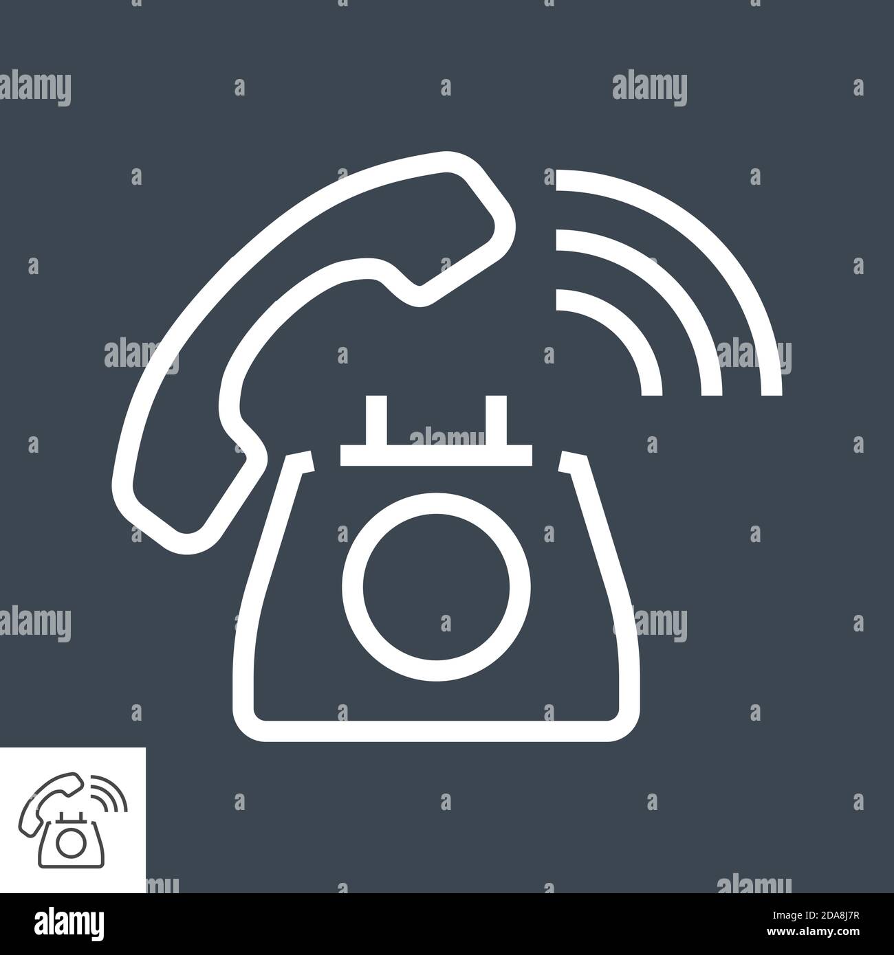 Phone handset line icon Stock Vector Images - Alamy
