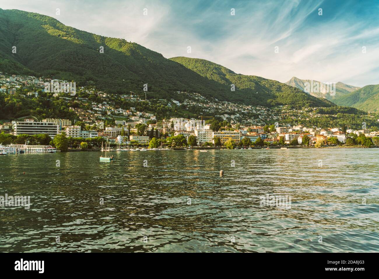 View of the city of Locarno Stock Photo