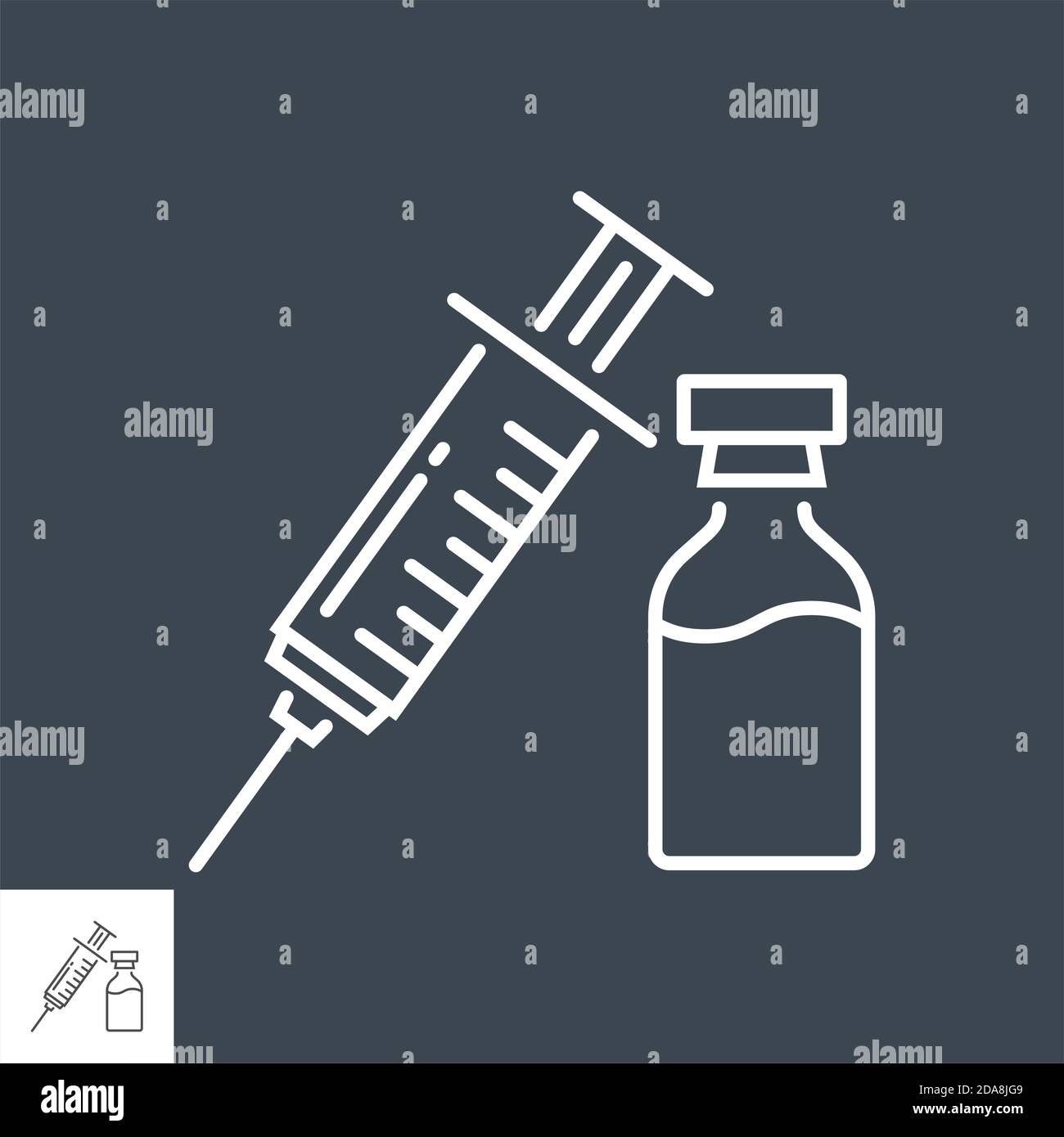Vaccine injection icon outline hi-res stock photography and images - Alamy