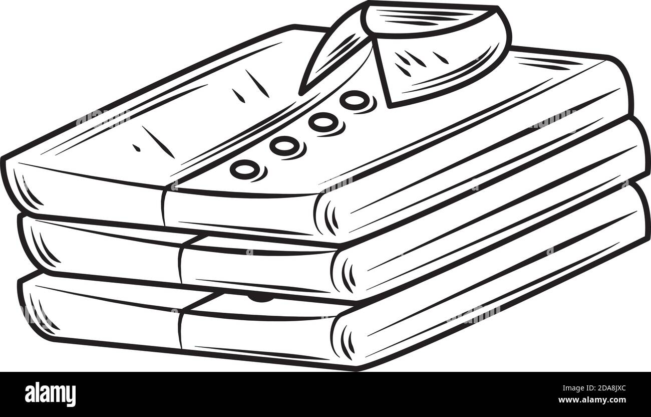 Folded shirts Black and White Stock Photos & Images - Alamy