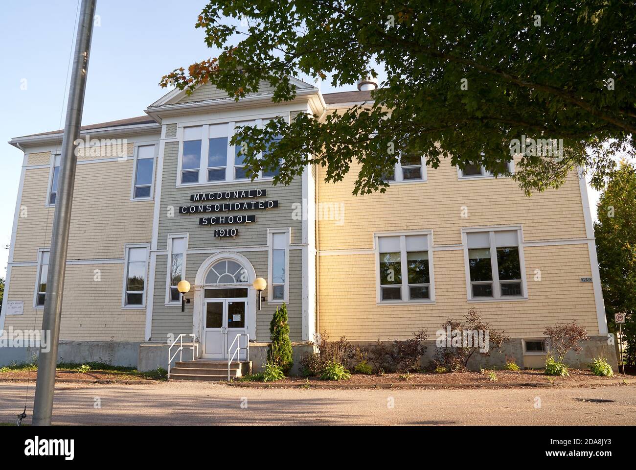 MacDonald Consolidated School building built in 1910 in Kingston, New Brunswick, Canada Stock Photo