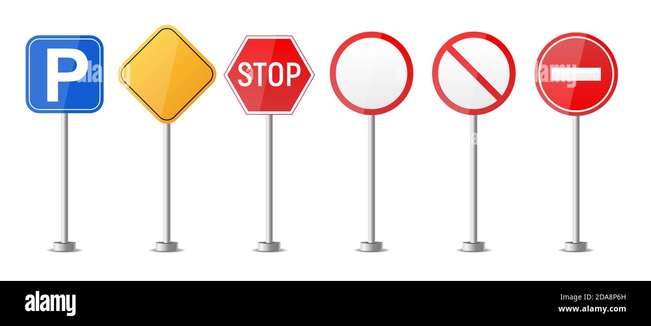 Dangerous turns, warning traffic sign isolated on white background Stock  Photo - Alamy