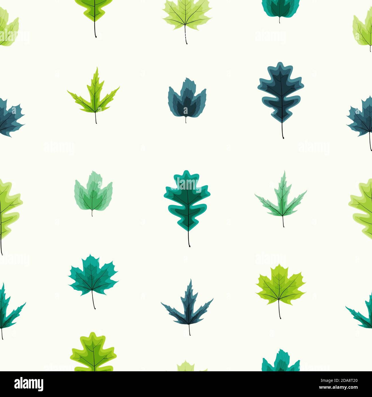 Autumn Leaves Seamless Pattern Background Illustration Stock Photo - Alamy