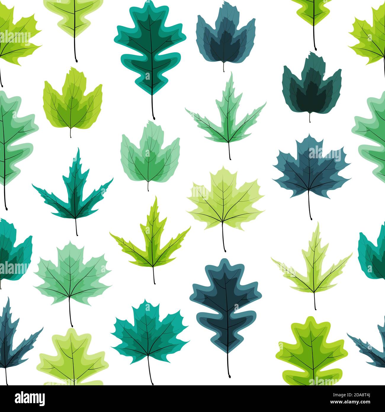 Autumn Leaves Seamless Pattern Background Illustration Stock Photo - Alamy