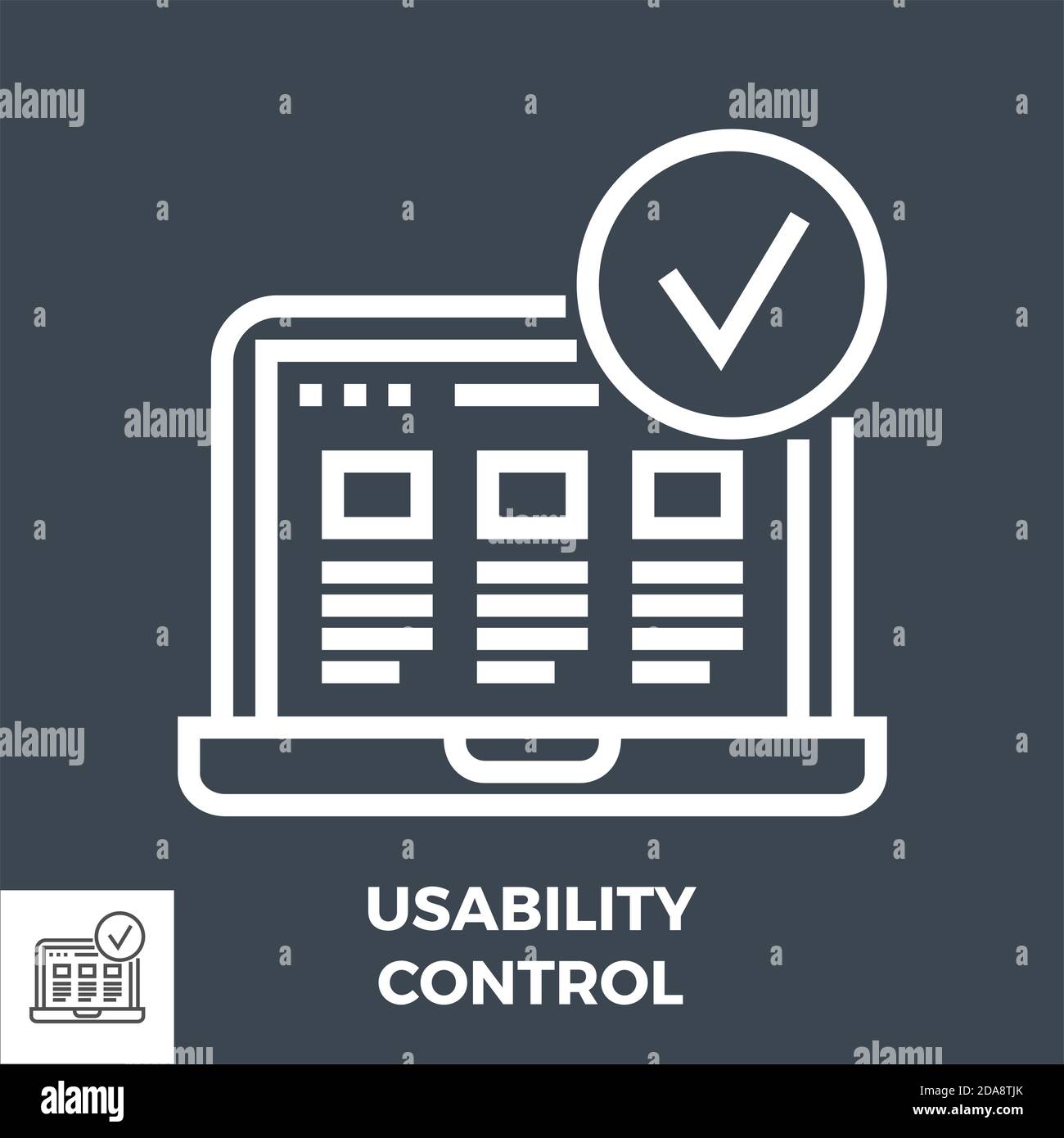 Usability Control Line Icon Stock Vector