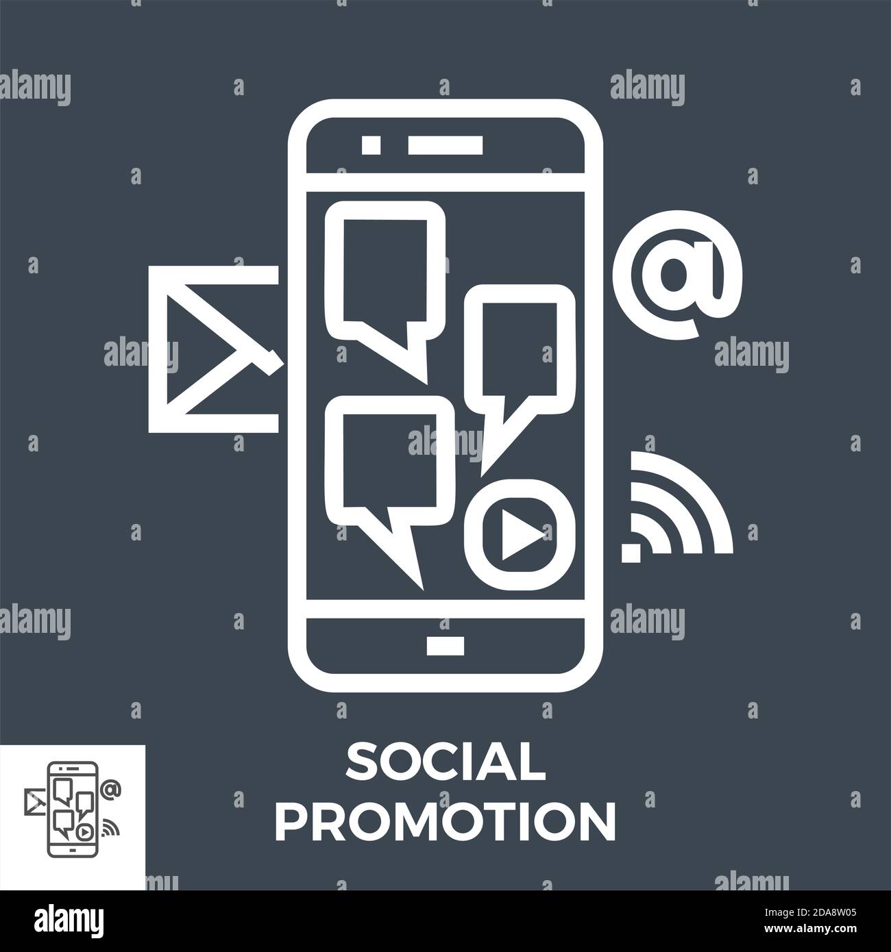 Social Promotion line icon Stock Vector Image & Art - Alamy
