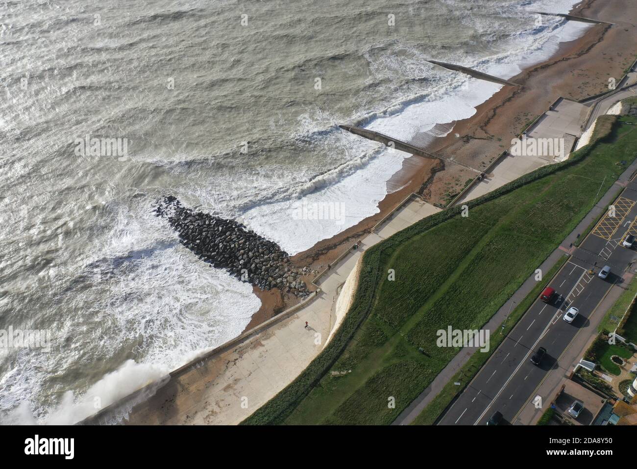 Aerial view of Saltdean seafront, east sussex coast Stock Photo - Alamy