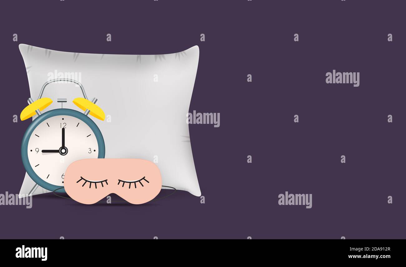 Good Night Abstract Background with Funny Sleeping Mask. Illustration ...