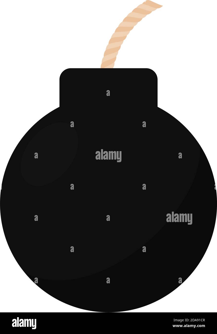 Isolated black bomb gun war icon- Vector Stock Vector