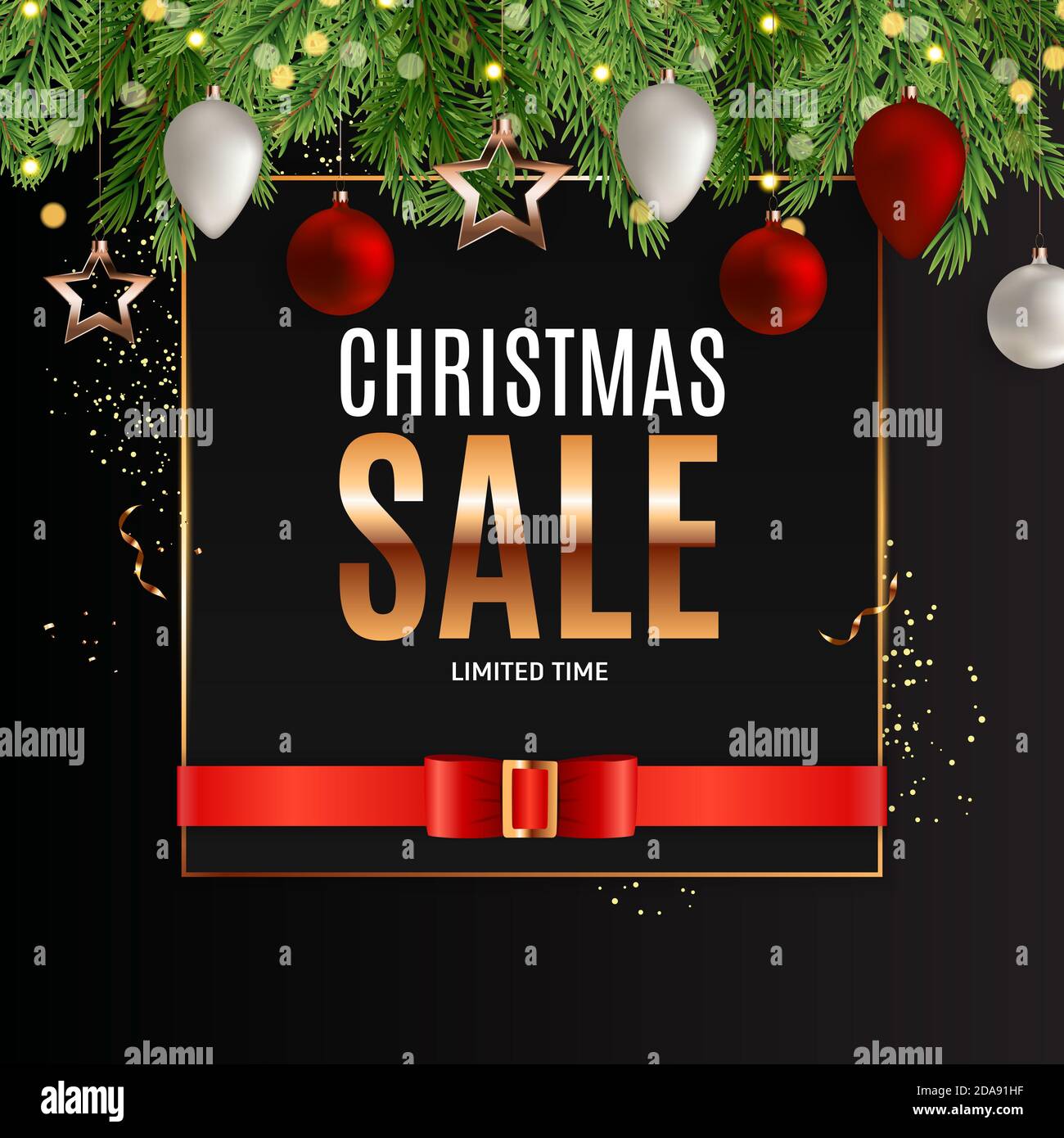 Christmas Sale Background Template. Illustration Stock Photo Alamy