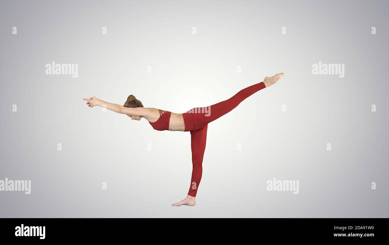 Tuladandasana or Balancing Stick Pose is an advanced yoga postur Stock  Photo - Alamy