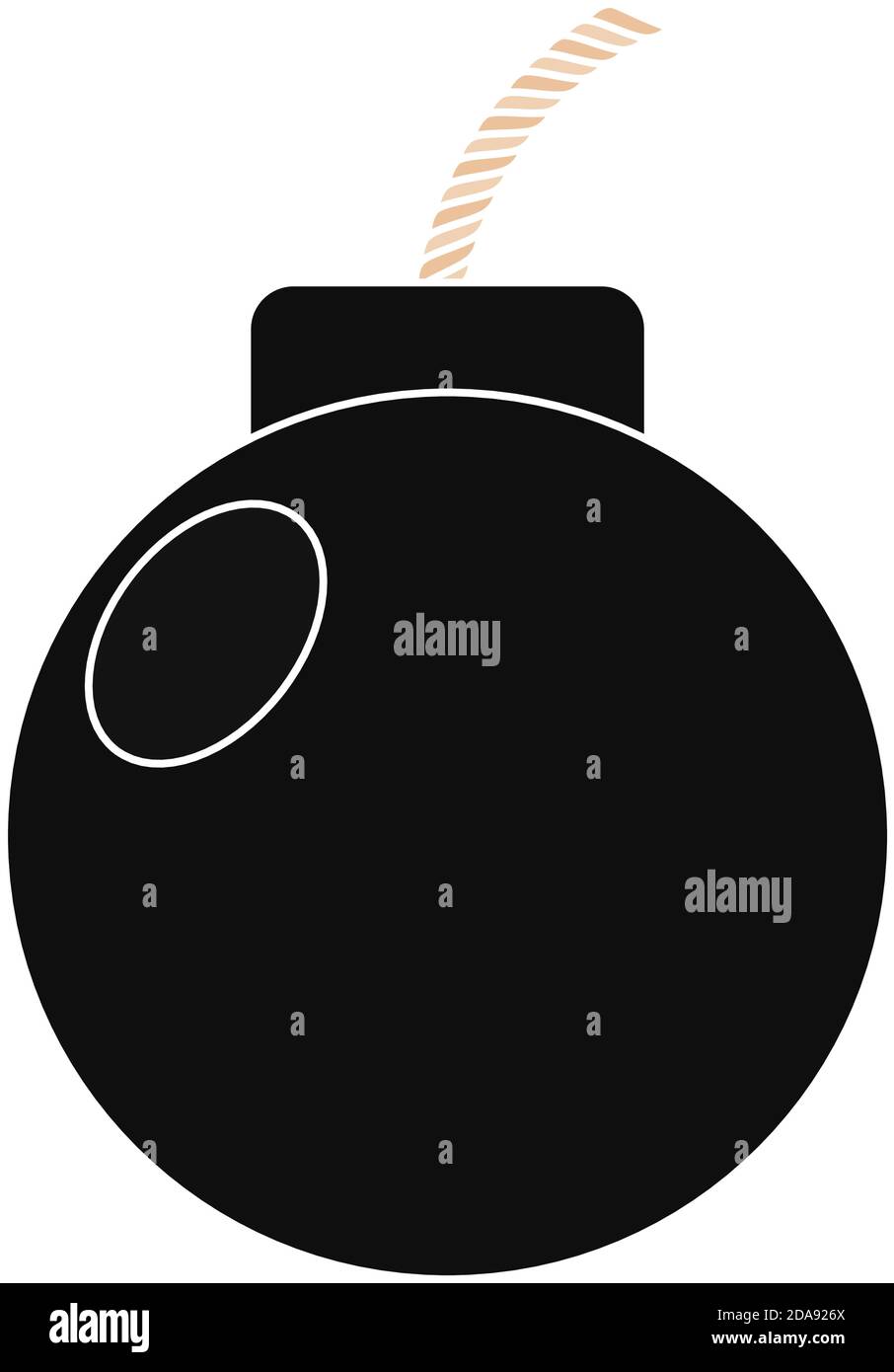 Isolated black bomb gun war icon- Vector Stock Vector