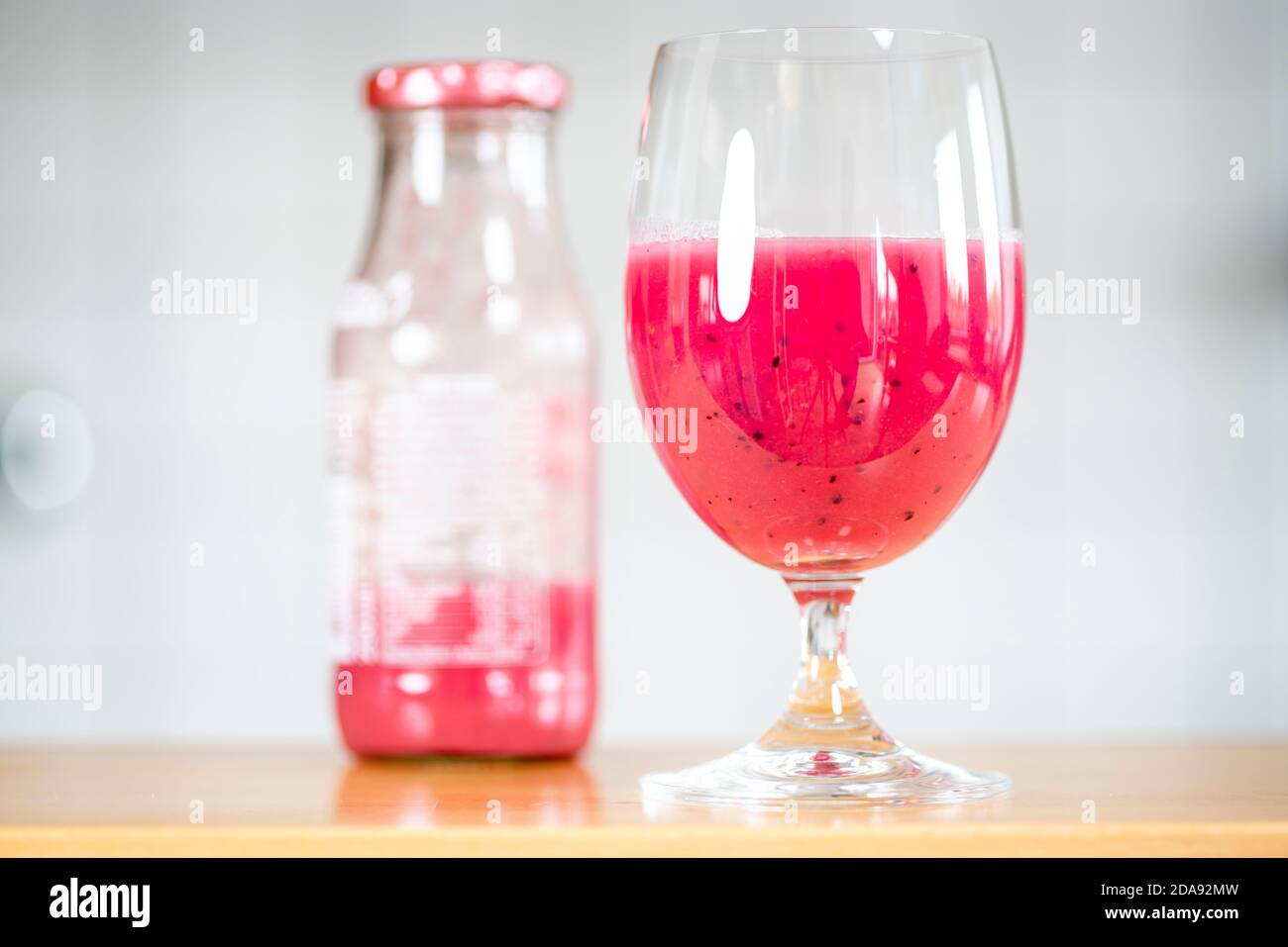 Smoothies, puree juice of various fruits, Stock Photo