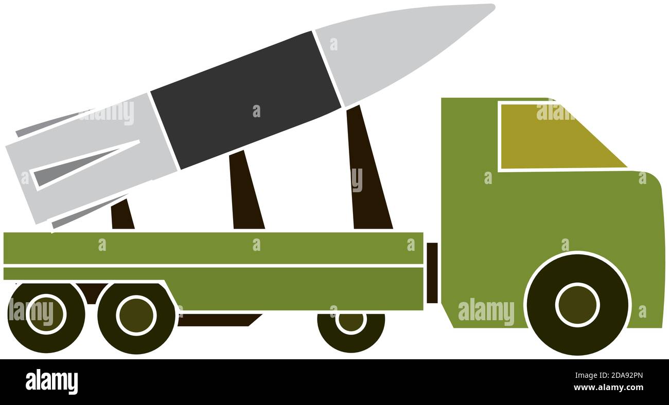 Isolated missile soldier gun war icon- Vector Stock Vector