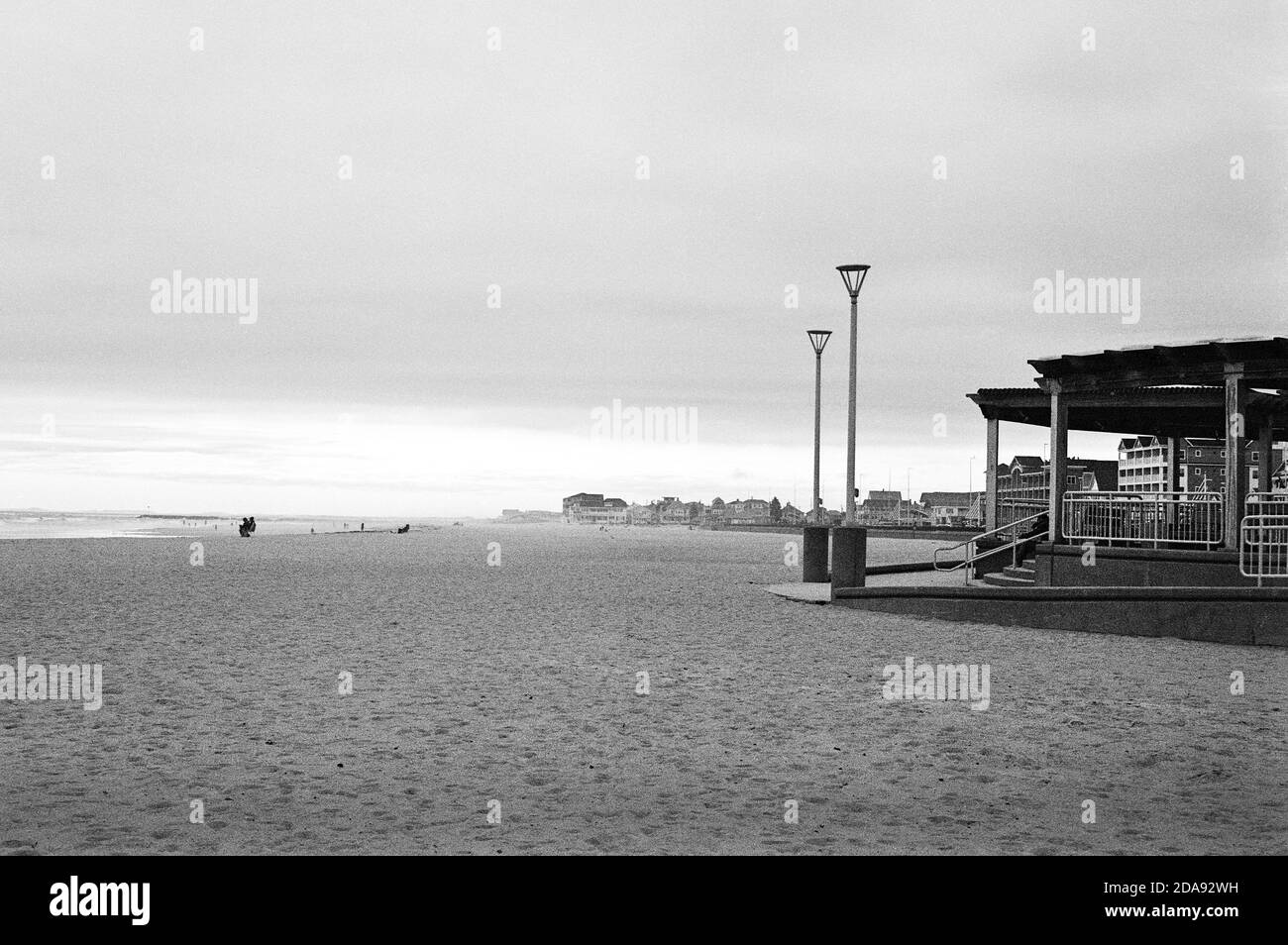 A view from the beach of the Hampton Beach New Hampshire park office