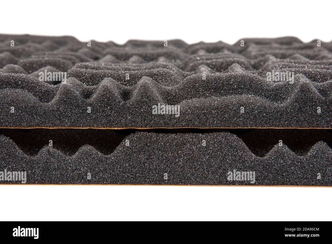 Acoustic foam or tiles for sound dampening. Music room. Soundproof room. Maze profile acoustic foam. Stock Photo