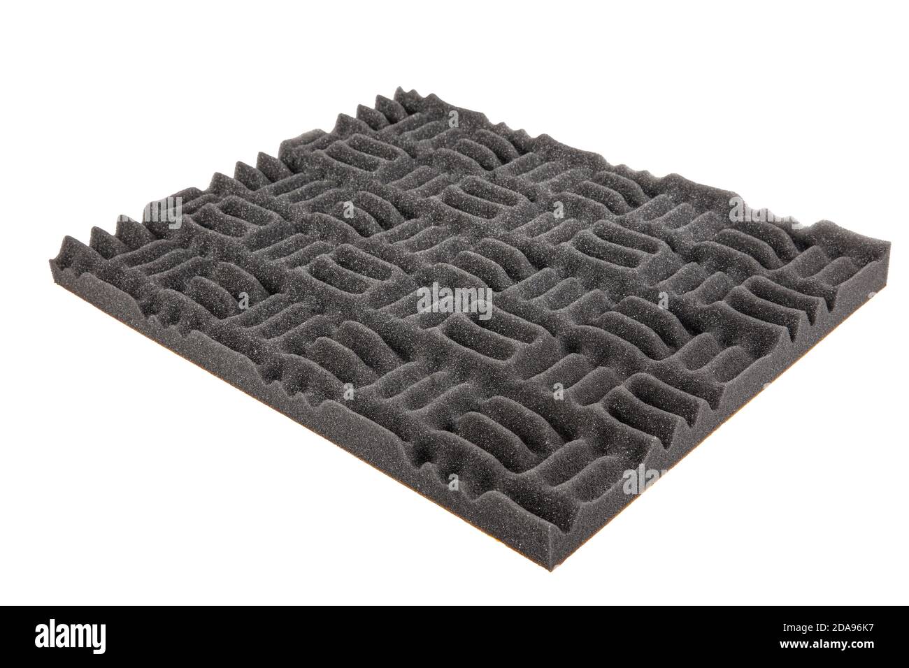 Acoustic foam or tiles for sound dampening. Music room. Soundproof room. Maze profile acoustic foam. Stock Photo