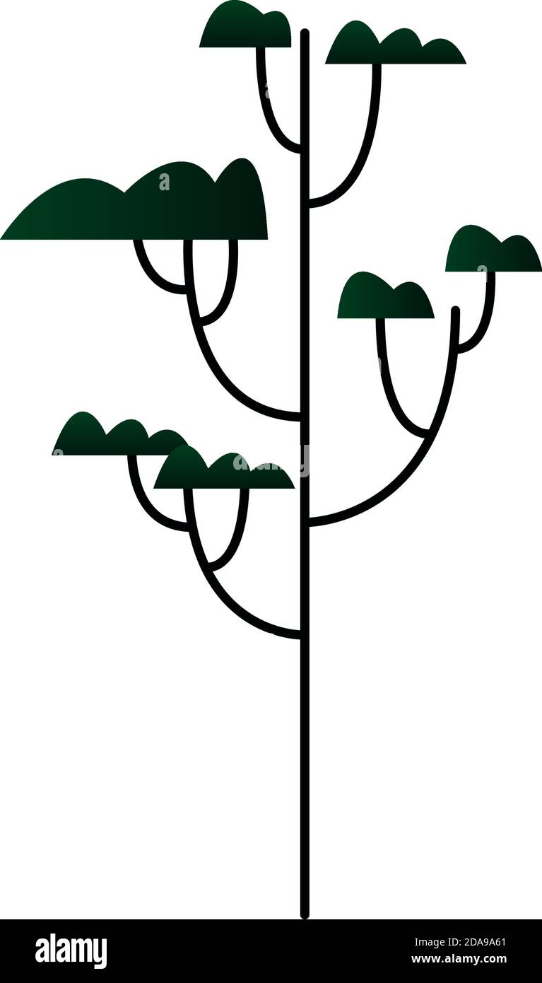 tree plant nature isolated icon vector illustration design Stock Vector ...