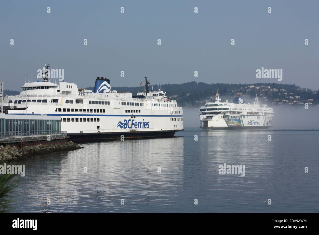 BC Ferries at the Departure Bay ferry terminal in Nanaimo on Vancouver Island, BC, Canada Stock