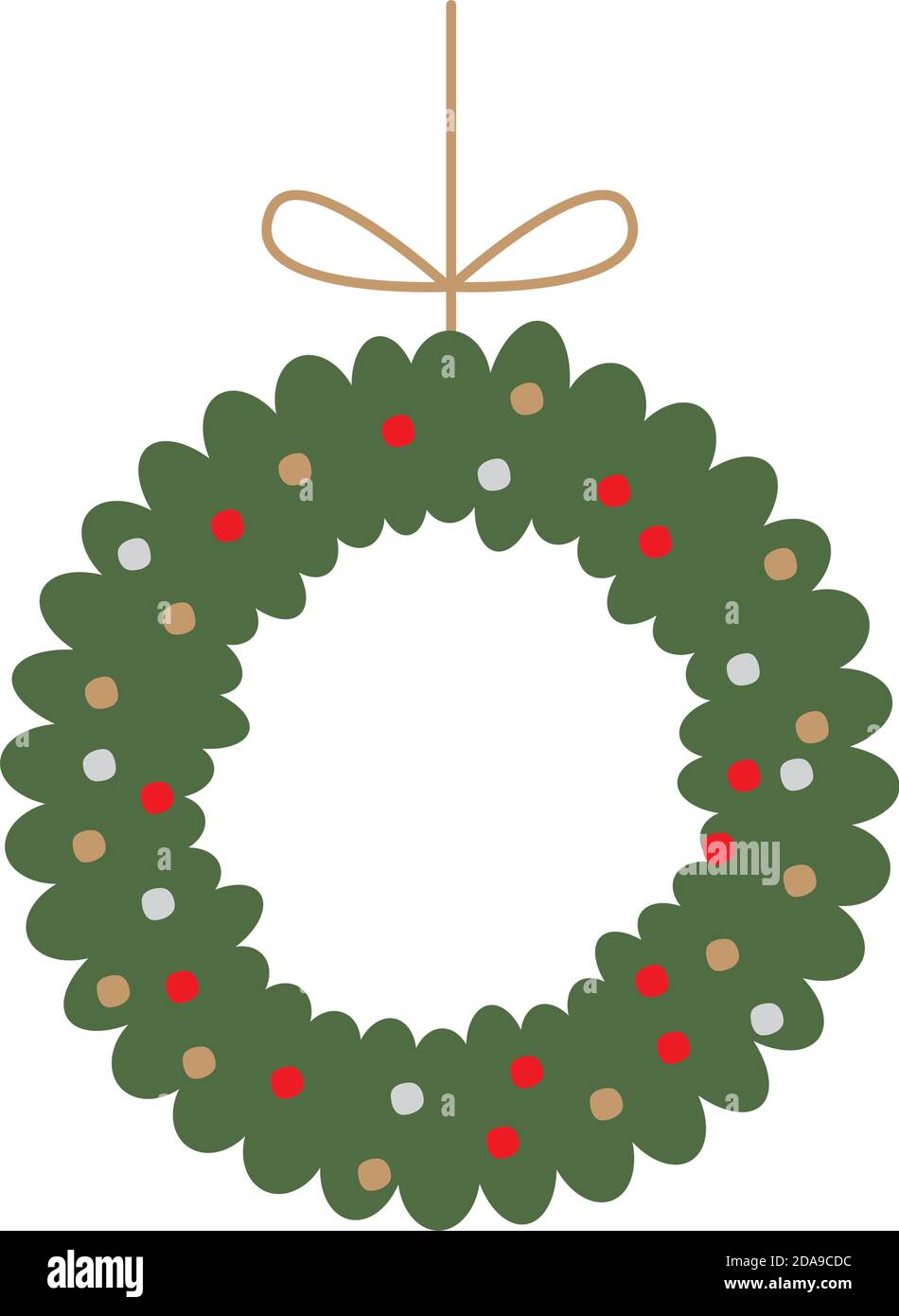 happy merry christmas crown hanging vector illustration design Stock ...